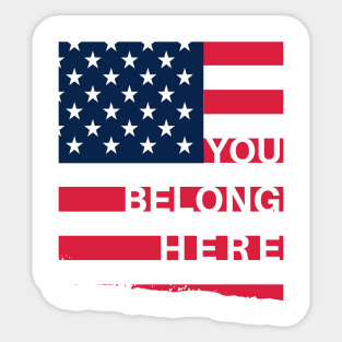 You Belong Here - USA Sticker